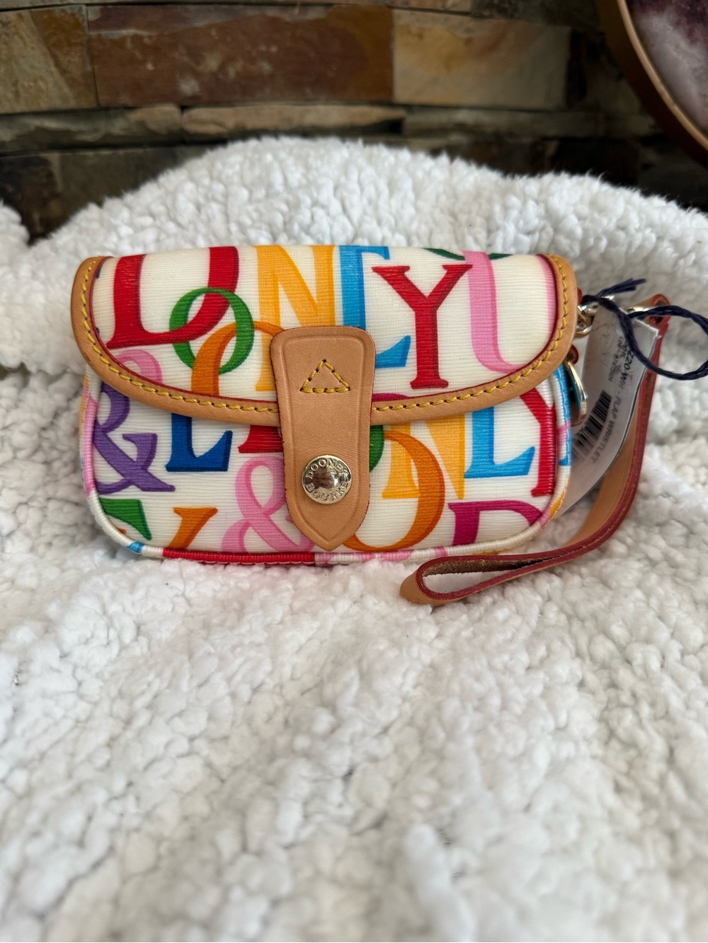 Dooney & Bourne Retro Flap Wristlet Clutch NWT
